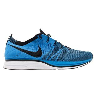 NEW NIKE FLYKNIT TRAINER 532984-440 blue glow/blue tint-black US 12 46 EUR 11 UK